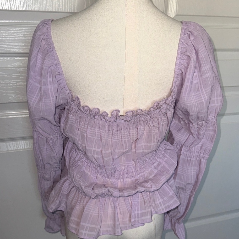 Lavender Smocked Women's Top - Picture 5 of 6